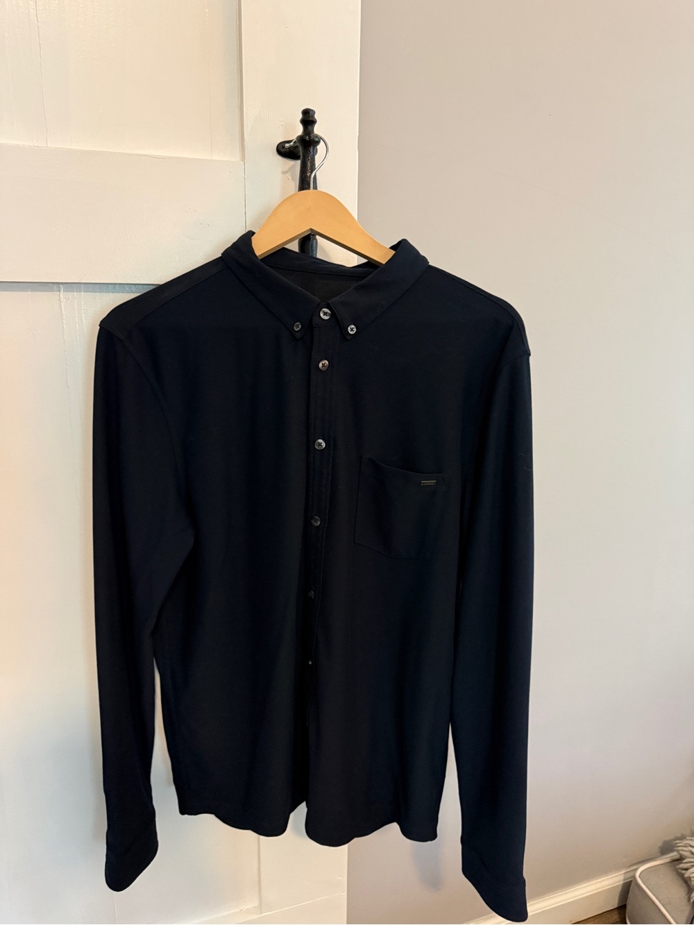 Vuori Ace navy Button-Down Long-Sleeve Shirt